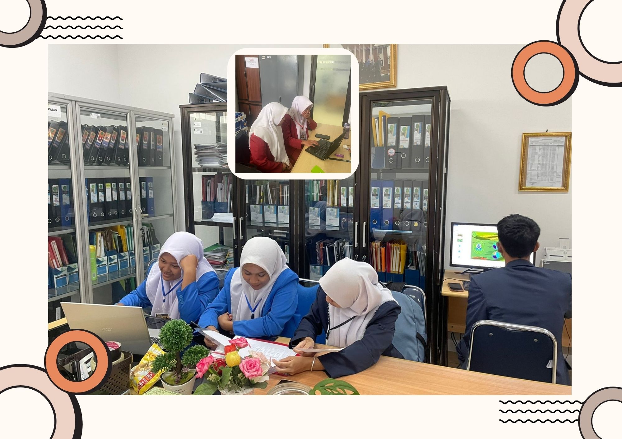 Beige Tan Retro Shape element Landscape Document1