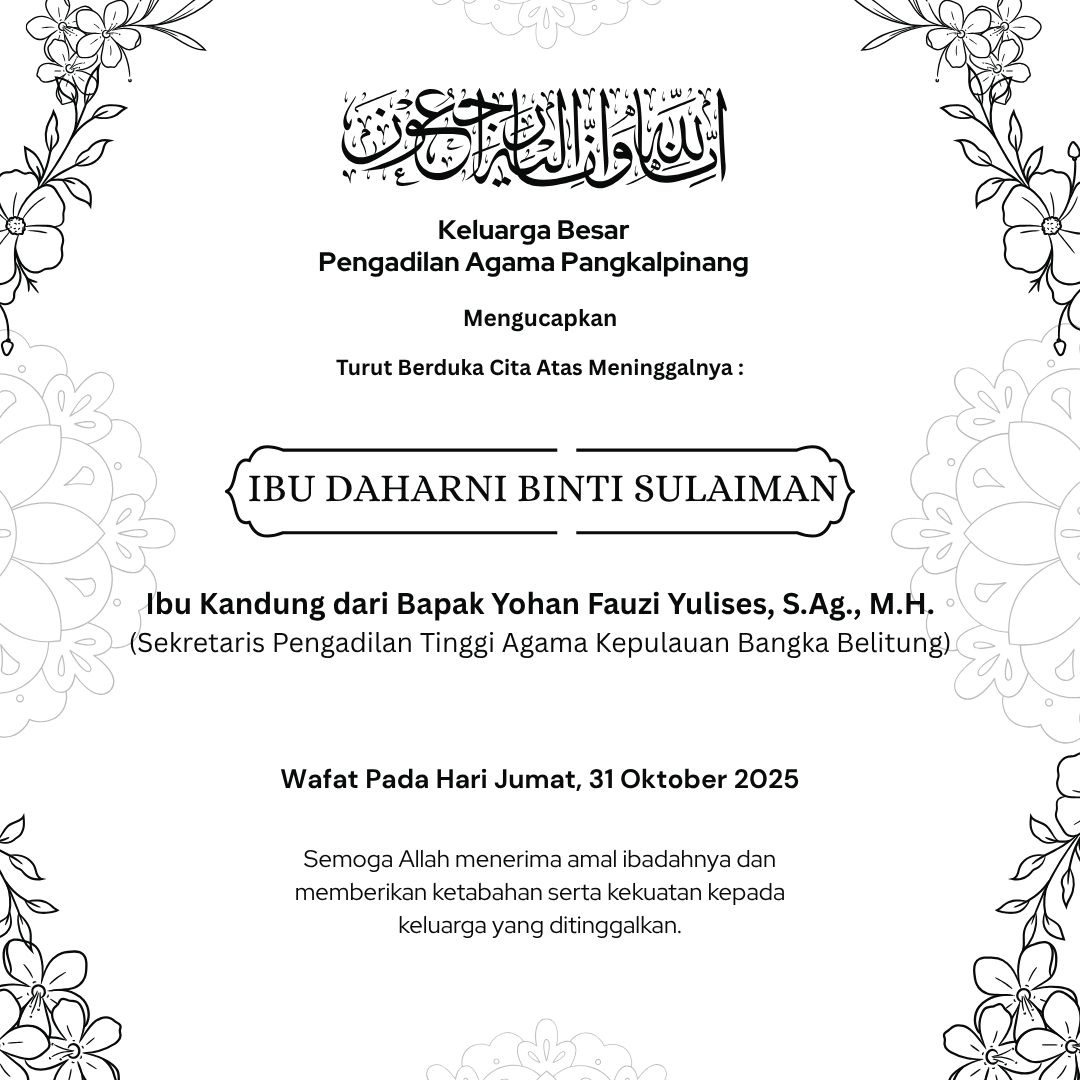 Hitam dan Putih Elegan Ucapan Duka Cita Instagram Post