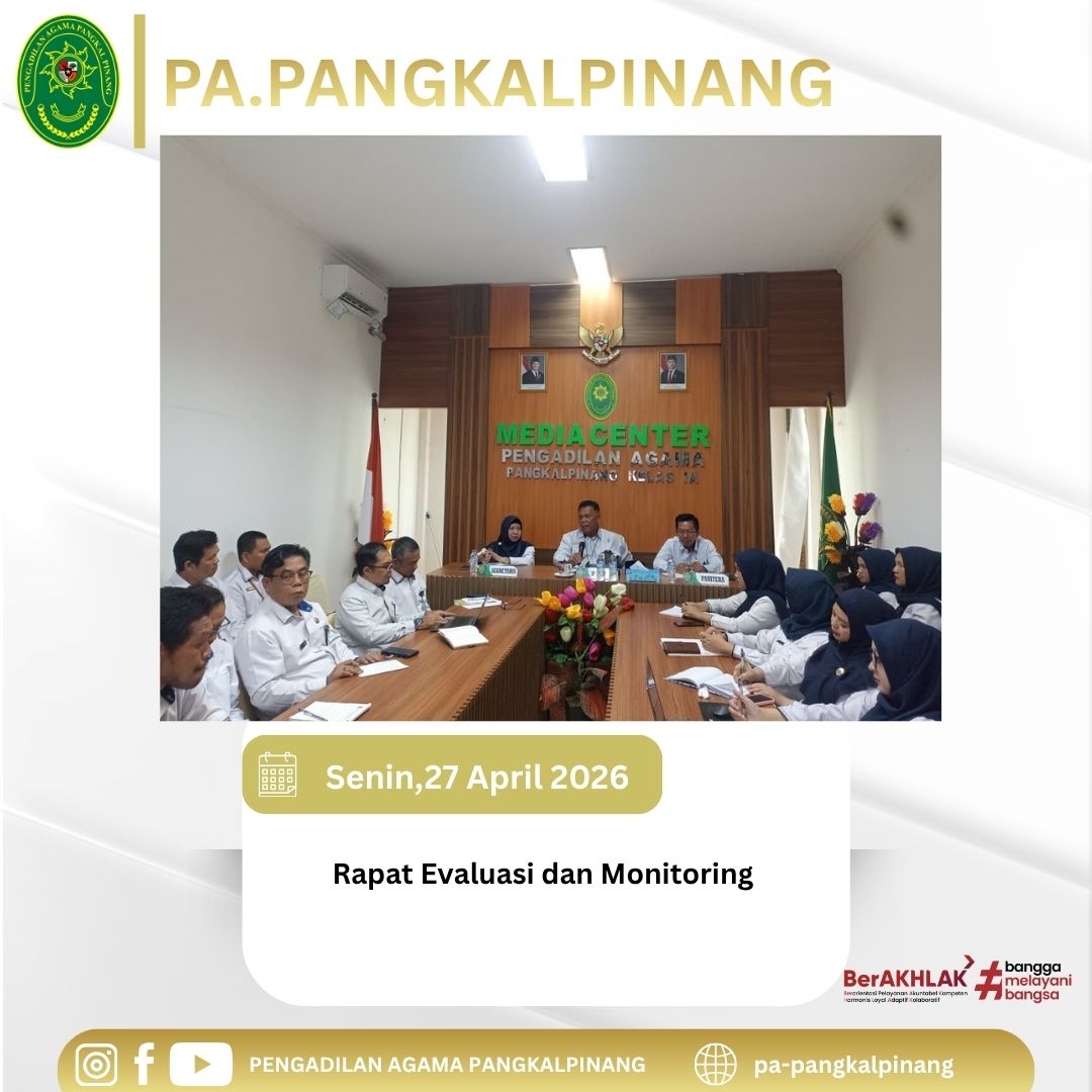 Rapat Evauasi dan mentorng 27 April